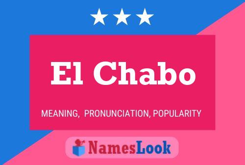 El Chabo Name Poster