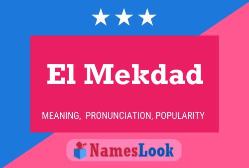 El Mekdad Name Poster