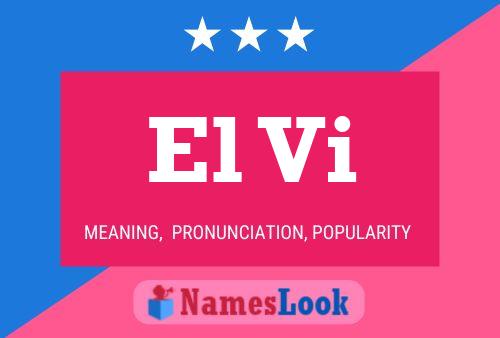 El Vi Name Poster