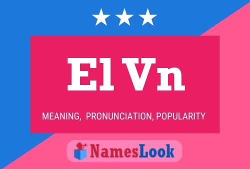 El Vn Name Poster