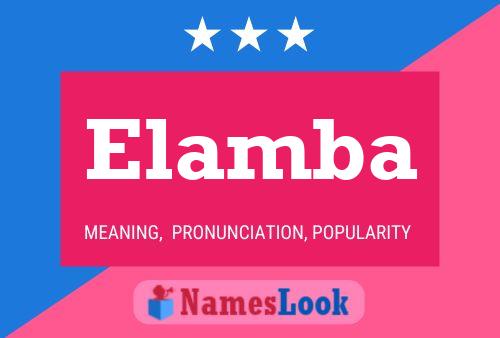 Elamba Name Poster