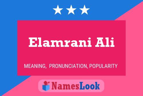 Elamrani Ali Name Poster