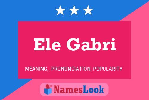 Ele Gabri Name Poster