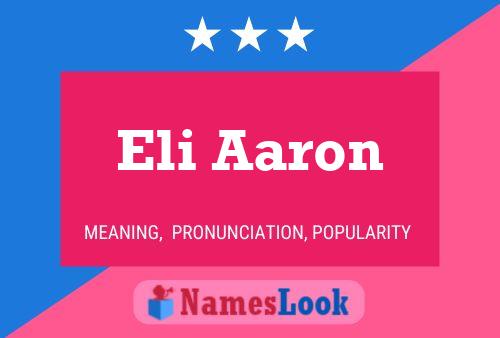 Eli Aaron Name Poster