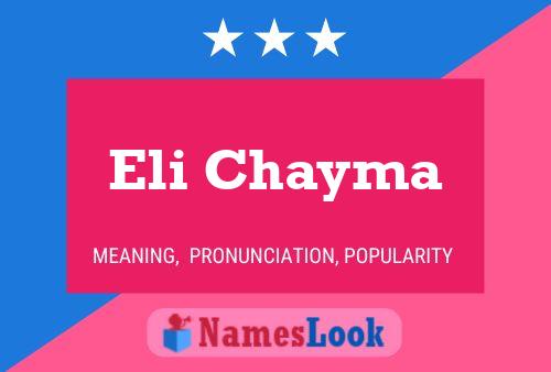 Eli Chayma Name Poster