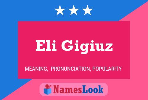 Eli Gigiuz Name Poster