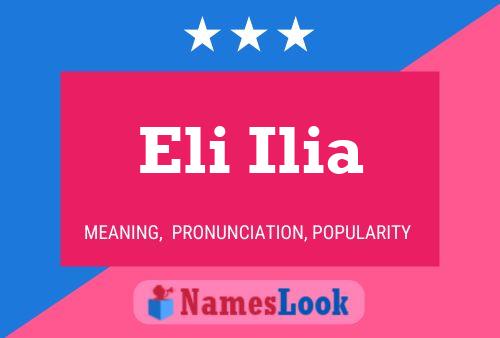 Eli Ilia Name Poster