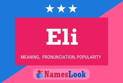 Eli Name Poster