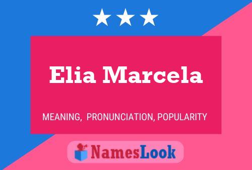 Elia Marcela Name Poster