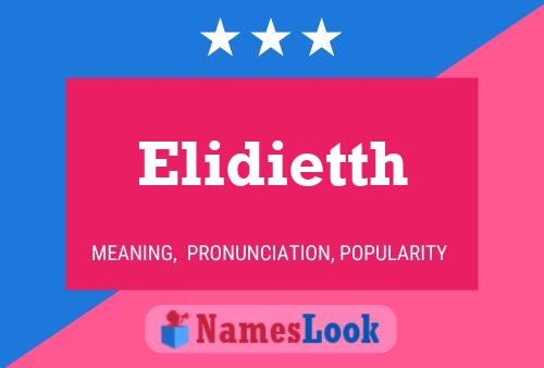 Elidietth Name Poster