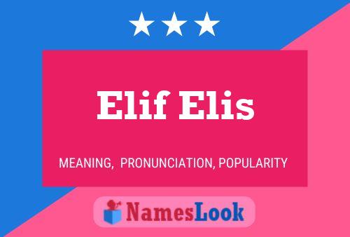 Elif Elis Name Poster