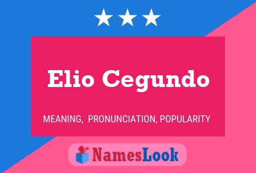 Elio Cegundo Name Poster