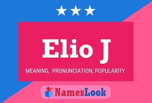 Elio J Name Poster