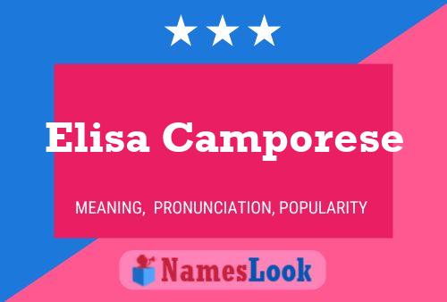 Elisa Camporese Name Poster