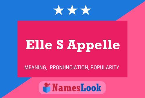 Elle S Appelle Name Poster