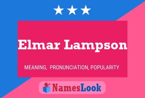 Elmar Lampson Name Poster