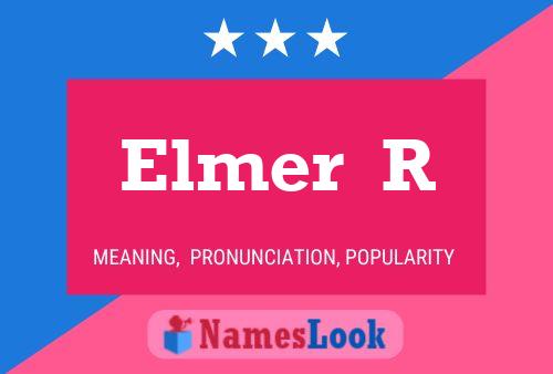 Elmer  R Name Poster