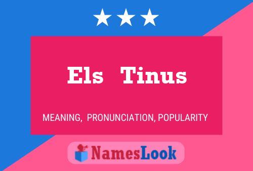 Els   Tinus Name Poster