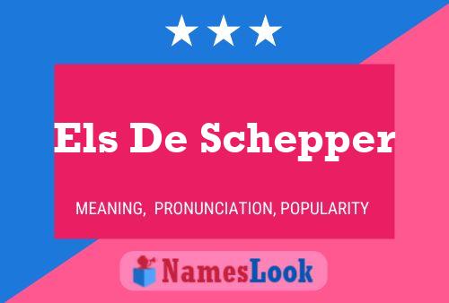 Els De Schepper Name Poster