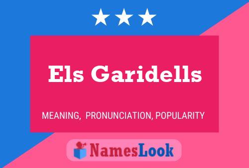 Els Garidells Name Poster