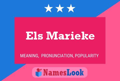 Els Marieke Name Poster