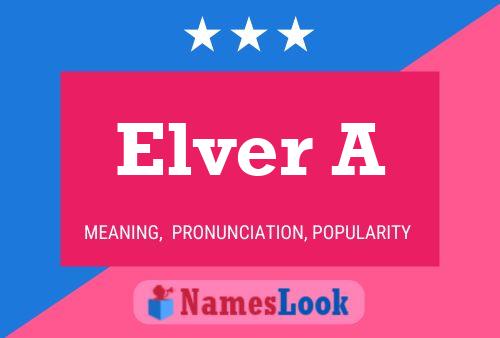 Elver A Name Poster