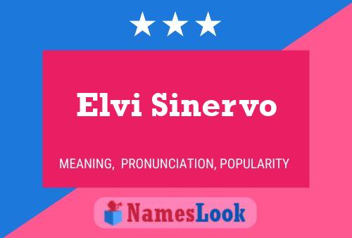 Elvi Sinervo Name Poster