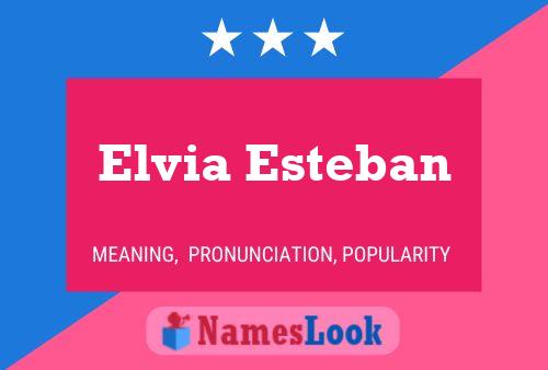 Elvia Esteban Name Poster