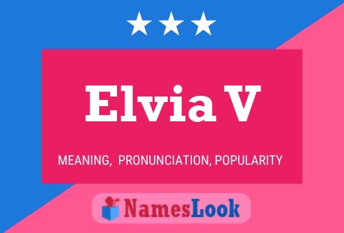 Elvia V Name Poster