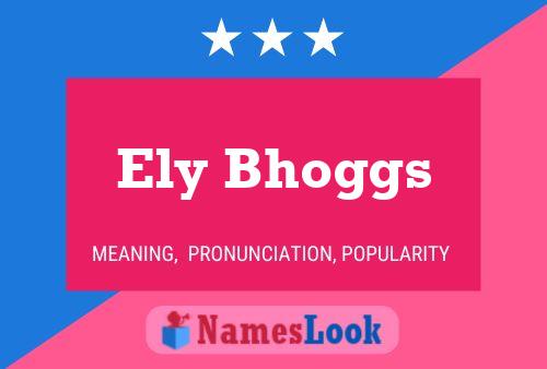 Ely Bhoggs Name Poster