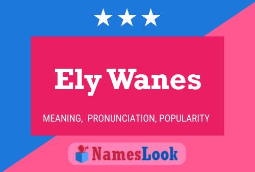 Ely Wanes Name Poster