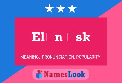 Elín ósk Name Poster