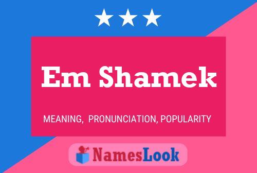 Em Shamek Name Poster