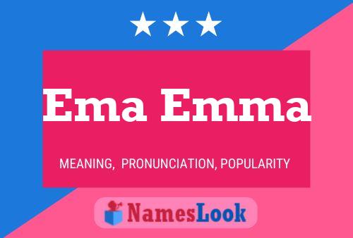 Ema Emma Name Poster