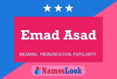 Emad Asad Name Poster