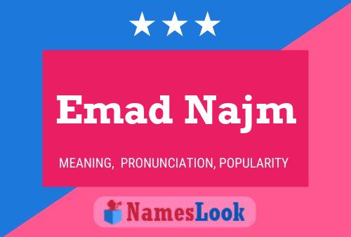 Emad Najm Name Poster