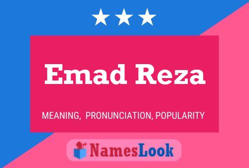 Emad Reza Name Poster