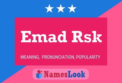 Emad Rsk Name Poster