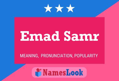 Emad Samr Name Poster