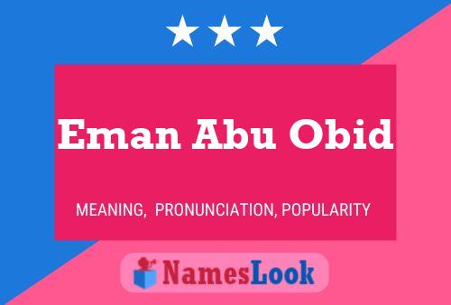 Eman Abu Obid Name Poster