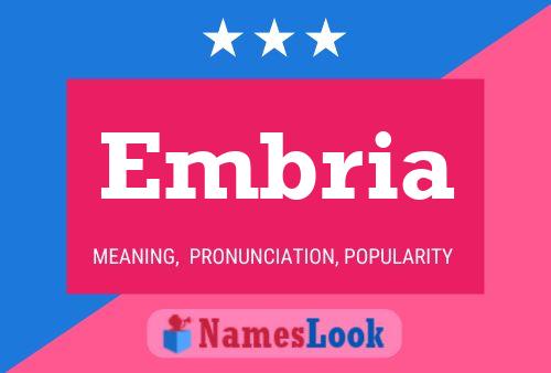 Embria Name Poster