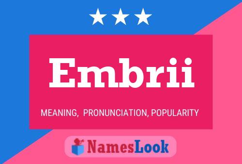 Embrii Name Poster