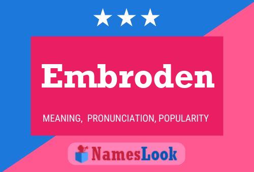 Embroden Name Poster