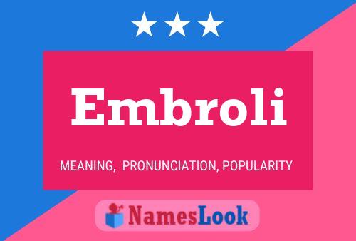 Embroli Name Poster