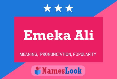 Emeka Ali Name Poster