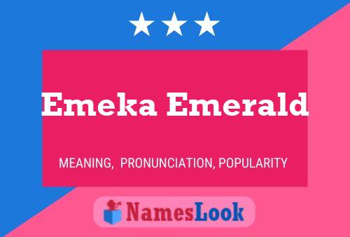 Emeka Emerald Name Poster