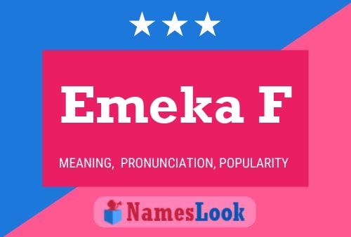 Emeka F Name Poster