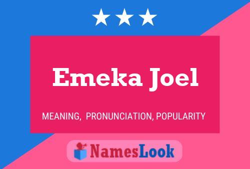 Emeka Joel Name Poster