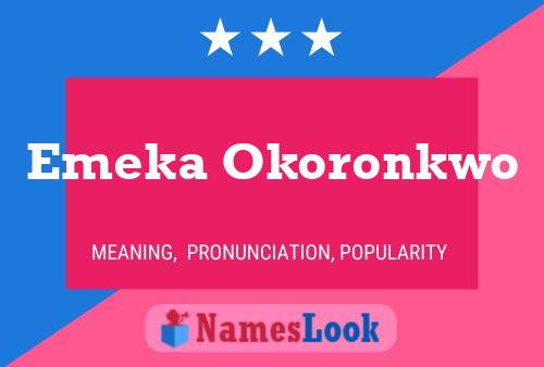 Emeka Okoronkwo Name Poster