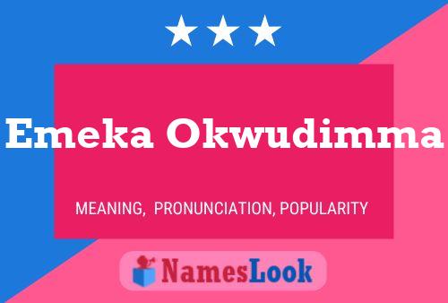 Emeka Okwudimma Name Poster